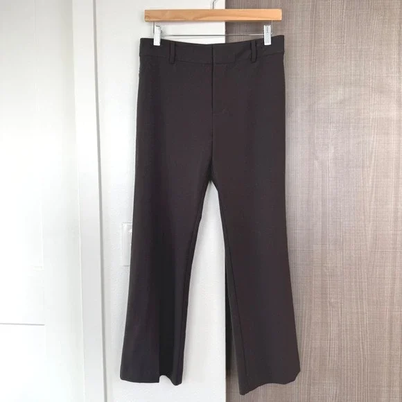 NWT Frame Espresso Brown Le Crop Mini Boot Trouser Pants Size 6 - Picture 2 of 14